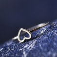 thumbnail image 3 of SmartBy Women Simple Hollowed-out Heart Ring Valentine Propose Circlet Jewelry Gift, 3 of 7