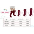 thumbnail image 2 of Zando 5 Pairs Newborn Socks with Bow Cotton Baby Girl Knee High Socks Ruffled Toddler Girl Socks 0-6 Months, 2 of 5
