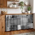 thumbnail image 3 of Grey Abstract Cabinet Curtain 32"Wx55"L, Dustproof Pantry Door Curtain with Self Adhesive Tape, Modern Mottled Art Oil Painting Tall Storage Cover Privacy Drape for Bathroom Kitchen Laundry Room, 3 of 9