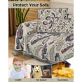 thumbnail image 4 of Brown Paisley Floral Sofa Couch Covers for Dog,Washable Sofa Throw Cover Single Slipcovers for Armchair,Swirling Leafy Boho Ethnic Classic Oriental Couch Protector Towel Blanket Medium 71x91, 4 of 8