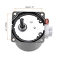 thumbnail image 3 of AC 110V Electric Synchronous Motor Turntable Metal Gear CW/CCW 30RPM 50-60HZ 14W 7mm Dia Eccentric Shaft, 3 of 5