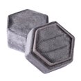 thumbnail image 1 of Caja de terciopelo para anillos y pendientes de boda, caja hexagonal rosa para anillos y pendientes, 1 of 1