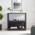 thumbnail image 3 of Evelyn&Zoe Modern/Contemporary 33" Tall Charcoal Gray Bookcase, 3 of 6