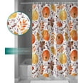 thumbnail image 3 of Fall Shower Curtain Orange Pumpkin Shower Curtains for Bathroom Autumn Leaves Bath Curtains Sets with Hooks for Autumn Thanksgiving Seasonal Bathroom Decor Polyester Fabric Waterproof 72 x 84 in, 3 of 6