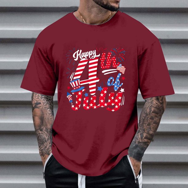 Tops para hombre, blusas y camisas de cuello redondo y manga corta para hombre, tops casuales de cuello redondo y manga corta con estampados especiales para hombre.