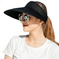 thumbnail image 1 of Sombreros con visera para mujer, gorra de playa con protección UV de verano de ala grande, 1 of 5