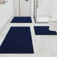 thumbnail image 6 of Smiry Luxury Chenille Bathroom Rugs, Extra Soft and Absorbent Bath Mat, Navy Blue, 20"x30", 6 of 7