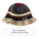 thumbnail image 3 of Female Handwoven Hat Knitted Sun Bucket Hat Y2K Stripe Hat for Teenager Girl Women Party Headwear Photoshoots Beanie Hat, 3 of 4