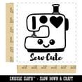 thumbnail image 2 of Sew Cute Kawaii Sewing Machine Self-Inking Rubber Stamp Ink Stamper - Black Ink - Large 1-1/2 Inch, 2 of 7