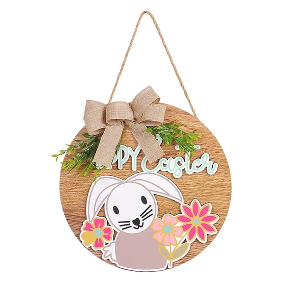 Easter Bunny Wooden Sign Easter Bunny Decorative HA NGing Easter Decorations for Home Shop Party
