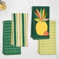 thumbnail image 3 of RITZ 100% Cotton Summer Kitchen Towels, Set of 4, Pineapple Stripe Dish Towels Set, 3 of 6