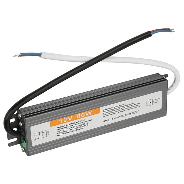 LED Waterproof Power Supply Source AC110 to 250V 80W Ultrathin Switch LED Driver