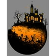 thumbnail image 2 of Boy's Mickey & Friends Halloween Haunted Mansion  Performance Graphic Tee Charcoal Heather Medium, 2 of 4