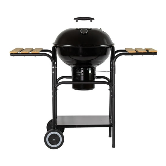 Asador de Carbón con Mesas Laterales, 18 Pulgadas con Termómetro y Bandeja de cenizas AVERA AC18ML