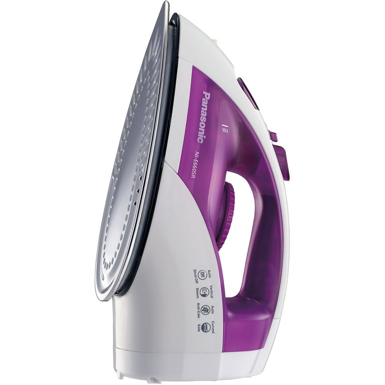 Professional Steam Iron with Stainless Steel Soleplate, Purple
