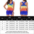 thumbnail image 2 of Traje De Baño De 2 Piezas Traje de baño de 2 piezas para mujer, sin espalda, camiseta sin mangas de verano, minipantalón, traje de playa informal Kuymtek Xl Azul para Mujer, 2 of 7