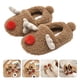 thumbnail image 2 of KAKOWELY 1 par de pantuflas navideñas de alce, pantuflas cálidas para el hogar, pantuflas flexibles, 2 of 4