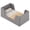 Gray, variant on Furnibear Velvet Fabric Soft Pine Wood Bed with Climbing Net, Gray