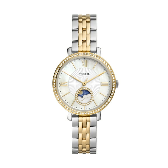 Fossil Women's Jacqueline Sun Moon Multifunction, Two-Tone Stainless Steel Watch