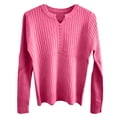 thumbnail image 4 of Womens Sweaters, V Neck Sweaters for Women, Solid Color Pullover, Winter Loose Long Sleeve Knitwear, 4 of 4