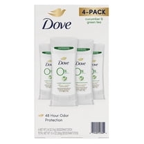 Dove 0% Aluminum Deodorant Stick - Cucumber and Green Tea, 4 pk./2.6 oz.
