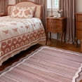 thumbnail image 6 of Wonnitar 5'x7' Scalloped Area Rug for Living Room, Washable Striped Bedroom Rug, Pink Wavy Rug for Dining Room, Nursery, Home Office, Non Slip Soft Low Pile Stain Resistant, 6 of 9