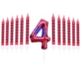 thumbnail image 1 of Precio sorpresa!Juego de velas con estampado temático Números 0-9 + 12 velas Velas decorativas para hornear cumpleaños, 1 of 5