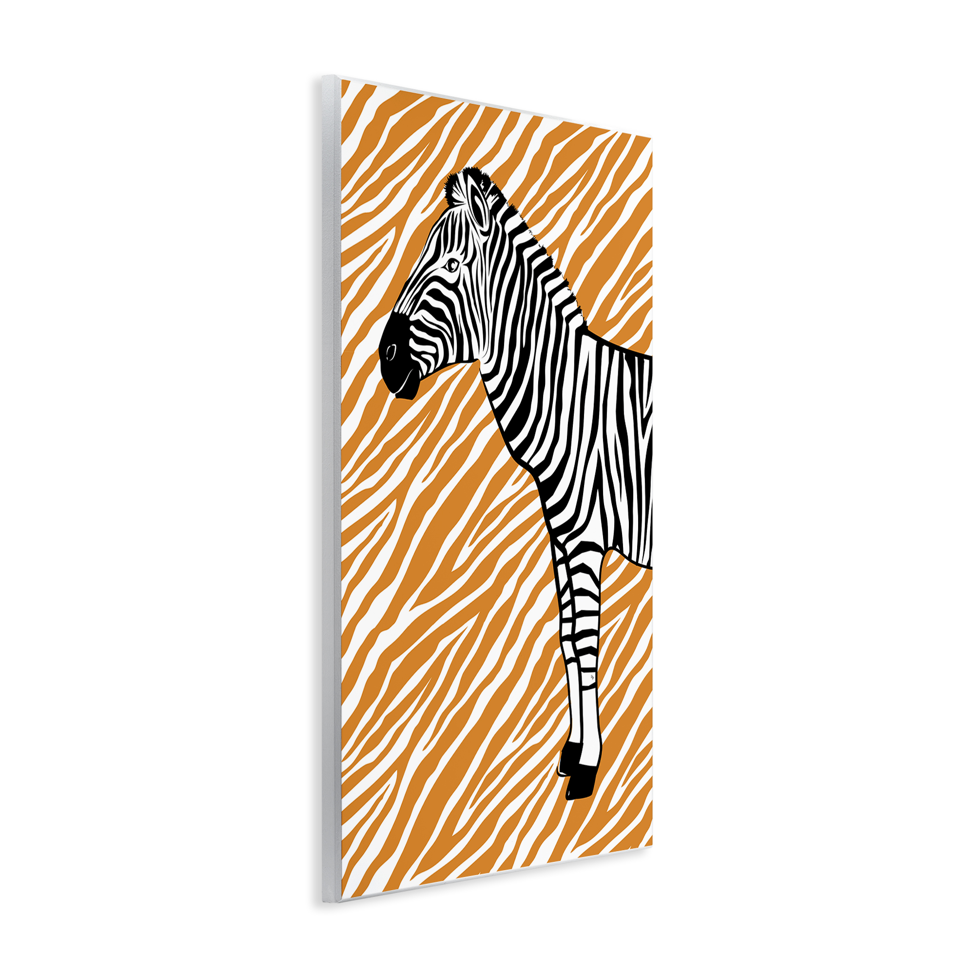 Stupell Industries Zebra Stripes Pattern Animals Painting Unframed Art Print Wall Art, 13 x 19
