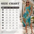 thumbnail image 2 of HELLHERO Sundress, Gradient Color Leopard Print Side Pockets Sleeveless Sundress, Pleated Round Neck Summer Sleeveless Dress for Beach Vacation Festival Party, 2 of 6