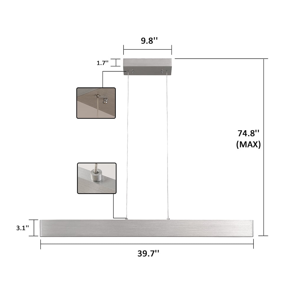 Private Jungle Strip Home LED line light with 39.8x4.3inch, monochromatic temperature