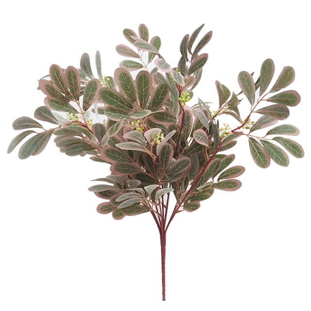 Planta de bayas artificiales Simulación de tela verde Rama de bayas falsas Adorno de oficina en casa, Rosa verde tholdsy HA8514-03B