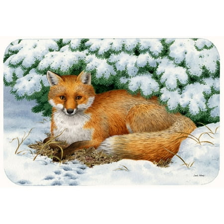 Caroline S Treasures Winter Fox Kitchen Bath Mat