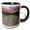 Black/White, variant on 3drose, Usa, Montana, Glacier Np, Going-to-the-sun Road, St Mary Lake, Sunrise, 11oz Two-tone Red Mug