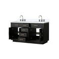 thumbnail image 3 of Abbey 60 in W Black Oak Double Vanity, Cultured Marble Top and Faucet Set, 3 of 6