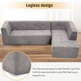 thumbnail image 6 of Williamspace 110.2"x72.8" Modular Sectional Sofa Couch Modern L Shaped Sponge Sofa Minimalist Upholstered Sofa Bed Comfy Couch for Living Room, Free Combination, Light Grey, 6 of 7