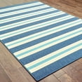 thumbnail image 2 of Oriental Weavers Meridian Indoor/Outdoor Rug - 5701B - 8'6" x 13' - in Blue/ Ivory - Nautical & Coastal, Water, Stain and Fade Resistant, Hose Clean, Patio, Outdoor Living Area Rug, 2 of 5