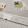 thumbnail image 4 of Ergode Cozy Dog Print Duvet Cover Set - 100% Cotton Flannel, Machine Washable, Button Closures, OEKO-TEX Certified - Grey, Full/Queen Size, 4 of 5