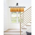 thumbnail image 6 of Kitchen Cafe Valance Curtain for Small Windows,Orange Gray Gradient Minimalist Art Rod Pocket Valances Modern Abstract Stripe Line Window Treatment Panel for Living Room/Bedroom/Bathroom,60x18in, 6 of 9