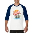 thumbnail image 1 of Artix - Mens Raglan Sleeve Baseball T-Shirts, up to Size 3XL - Flamingo, 1 of 4