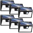 thumbnail image 1 of Luces solares para exteriores Peasur, paquete de 6, 140 LED, sensor de movimiento, IP65, 1 of 7