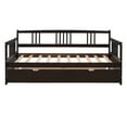 thumbnail image 4 of Pinovk Twin Size Daybed Wood Bed with Twin Size Trundle,Espresso, 4 of 11