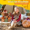 thumbnail image 4 of 15 Piece Autumn Tray Decor Set: Pumpkins Farmhouse & Realistic Maple Leaves For Fall Centerpieces | Clear & Textured Style, 4 of 4
