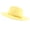 Bright yellow, variant on Vintage Cowboy Style Flat Wide Brim Faux Suede Fedora Outdoor Sun Hat-Rust Red