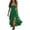 Green, variant on Womens Boho Dresses Smocked High Low Maxi Dress Spaghetti Strap Ruffle Hem Tiered Flowy Sundress Western Cowboy Dress for Country Concert Festival Navy L