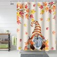 thumbnail image 2 of Fall Shower Curtain Fall Gnome Shower Curtains for Bathroom Harvest Maple Leaves Bath Curtains Sets with Hooks for Autumn Thanksgiving Seasonal Bathroom Decor Polyester Fabric Waterproof 36 x 72 in, 2 of 6