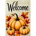 thumbnail image 2 of America Forever Welcome Autumn Pumpkins House Flag, 28 x 40 inch Double Sided, Harvest Pumpkins Welcome Flags, Farmhouse Fall Seasonal Outdoor Decor for Lawn and House DÃ©cor, 2 of 5