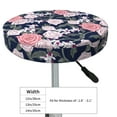 thumbnail image 4 of Pofeuu Rose Flowers Print Round Bar Stool Covers - Super Soft and Washable Elastic Stool Cushion Slipcover Easy Clean Velvet-13 inch, 4 of 7