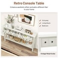thumbnail image 5 of Costway Retro 4 Drawers and Open Shelf Console Table, White, 5 of 11
