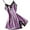 Purple, variant on HomeGardon Nightgowns for Women,Women's Sleepwear,Women Casual Fashion Solid Color Simulated Silk Home Clothing Short Sleepshirts,S-XXL