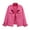 O155-Hot Pink, variant on Women's Bride Casual Jean Jacket Distressed Ripped Denim Jacket Coat with Pockets Jean Jacket for Women Trendy Long Sleeve Denim Jacket Basic Lapel Button Down Cropped Coat